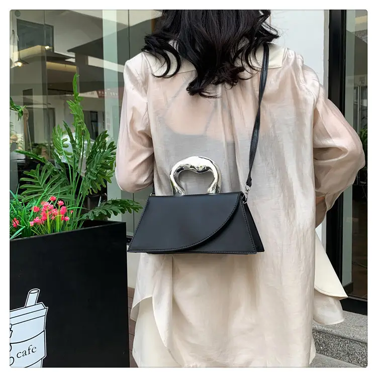 Orange Textured Metal Crossbody Bag for Women — feature 23