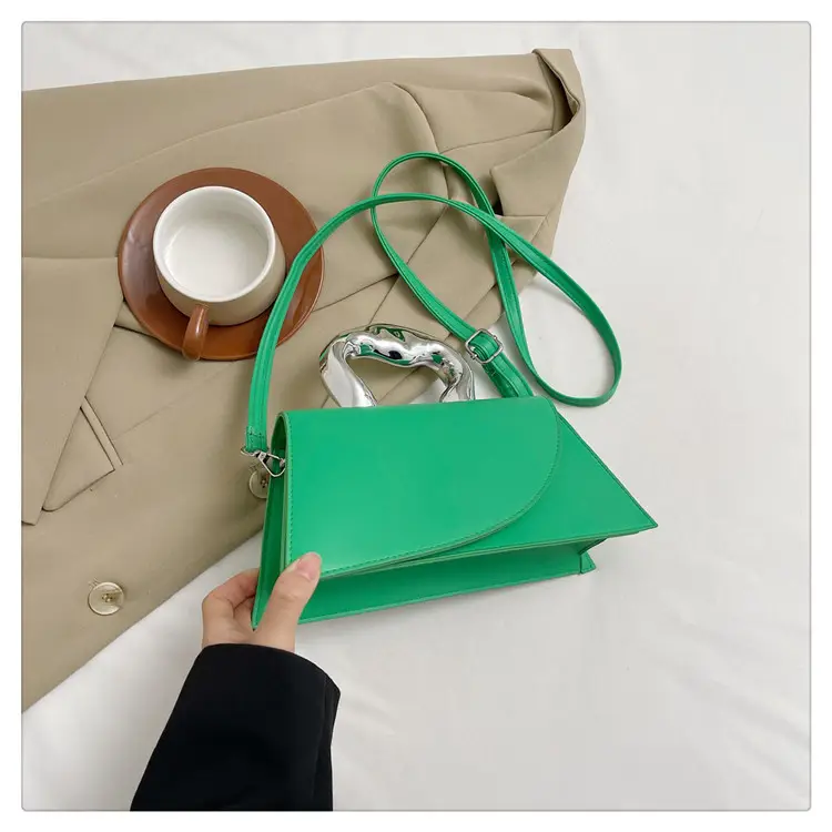 Orange Textured Metal Crossbody Bag for Women — feature 30