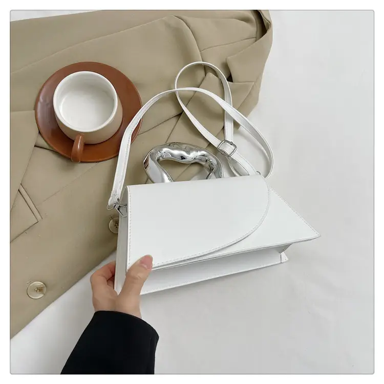 Orange Textured Metal Crossbody Bag for Women — feature 33