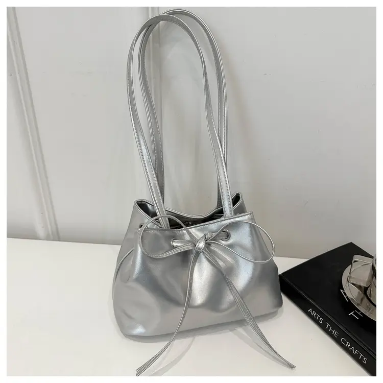 Women Drawstring Satchel Bag Cream 2024 — feature 18