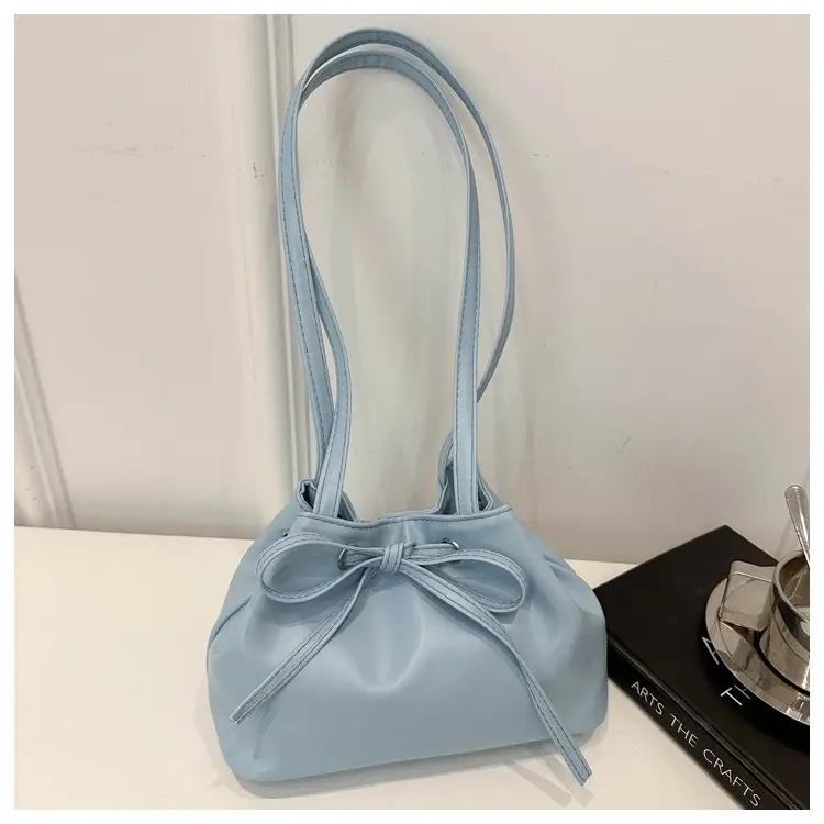 Women Drawstring Satchel Bag Cream 2024 — feature 21