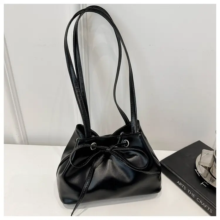 Women Drawstring Satchel Bag Cream 2024 — feature 22