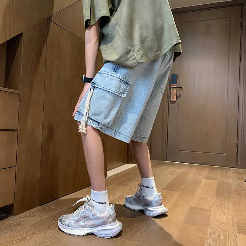 Men Oversize Denim Shorts Summer Casual American Style - Image 5