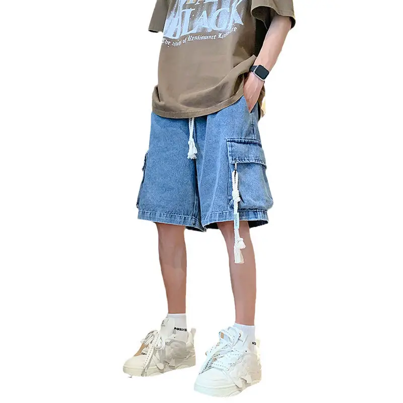 Men Oversize Denim Shorts Summer Casual American Style - Image 6