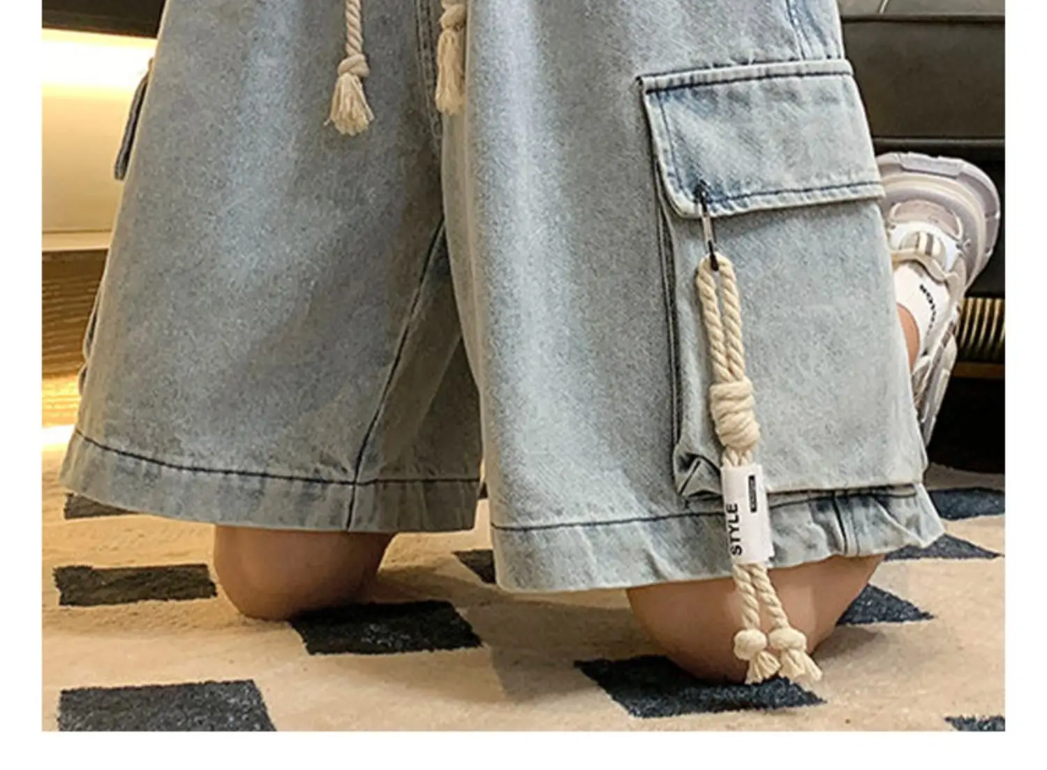 Men Oversize Denim Shorts Summer Casual American Style — feature 13