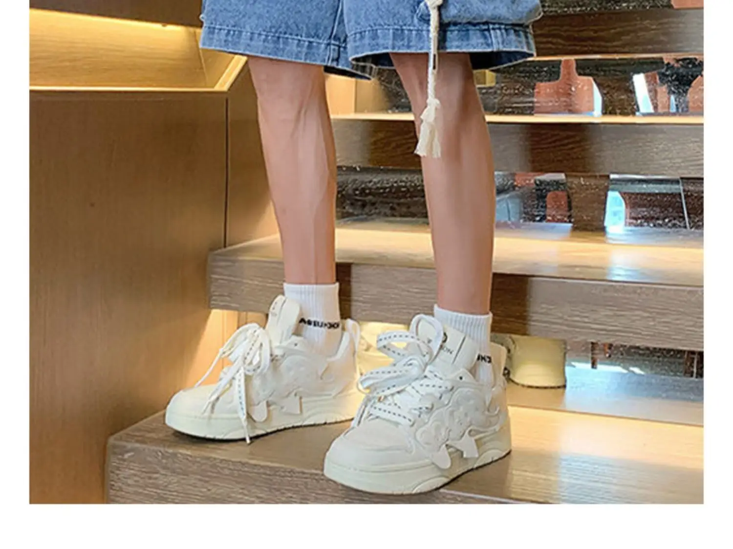 Men Oversize Denim Shorts Summer Casual American Style — feature 7