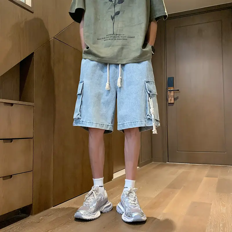Men Oversize Denim Shorts Summer Casual American Style - Image 2
