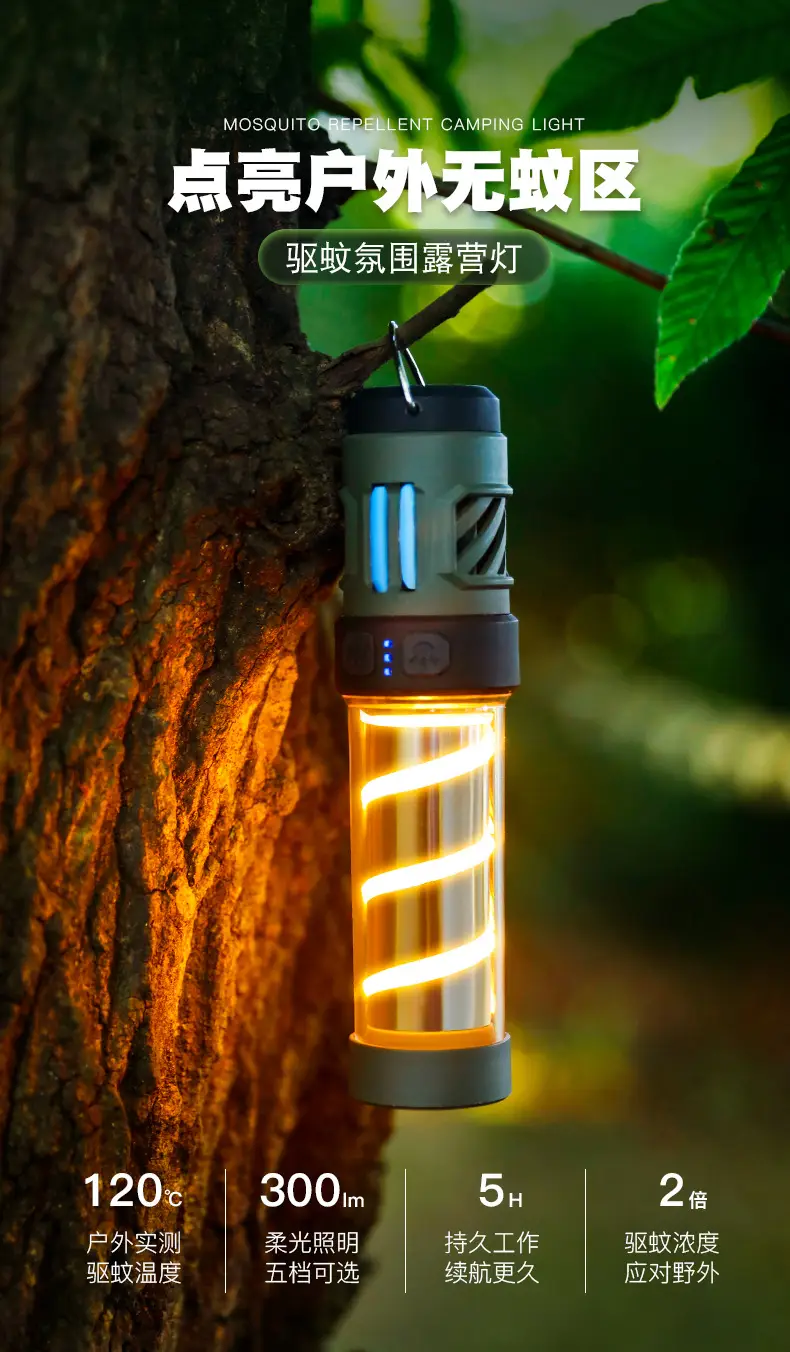Outdoor Mosquito Lamp 3000mAh LED Camping Flashlight — feature 1