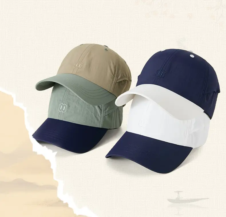 Men Navy White Baseball Cap 20cm Embroidered Soft Top — feature 8