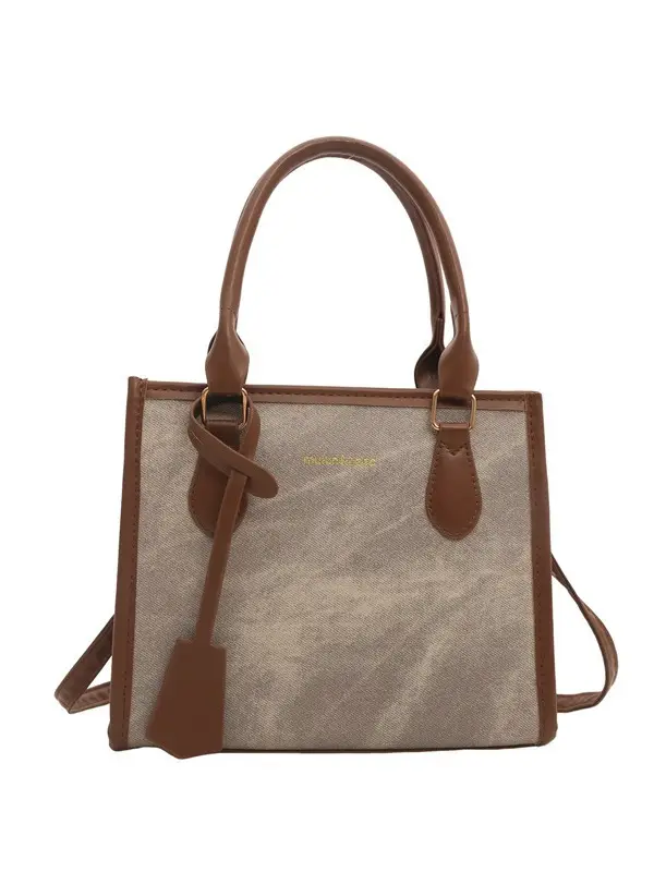 Women's 2024 New Summer Crossbody Shoulder Bag Brown Grey - Image 9