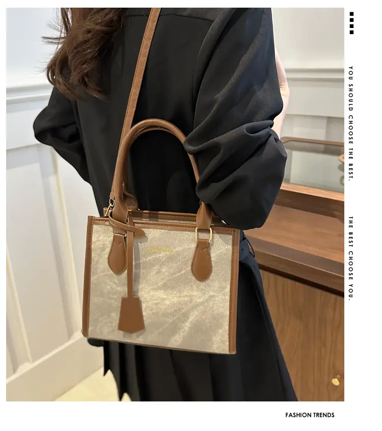 Women's 2024 New Summer Crossbody Shoulder Bag Brown Grey — feature 1