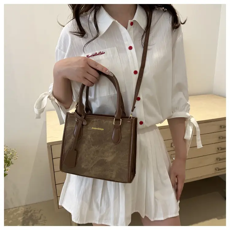 Women's 2024 New Summer Crossbody Shoulder Bag Brown Grey — feature 10