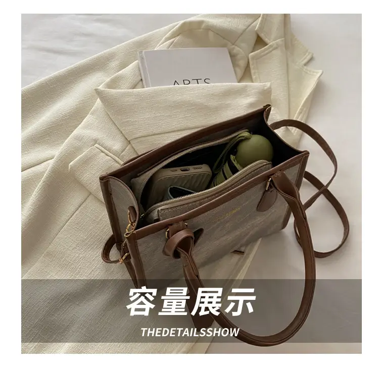 Women's 2024 New Summer Crossbody Shoulder Bag Brown Grey — feature 6