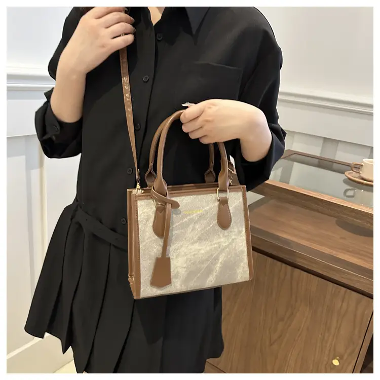 Women's 2024 New Summer Crossbody Shoulder Bag Brown Grey — feature 7