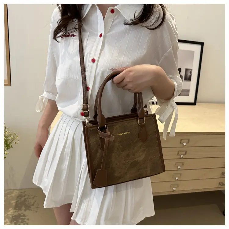 Women's 2024 New Summer Crossbody Shoulder Bag Brown Grey — feature 9