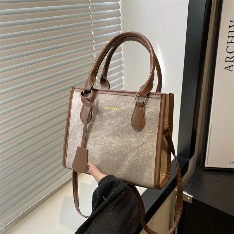 Women's 2024 New Summer Crossbody Shoulder Bag Brown Grey - Image 2