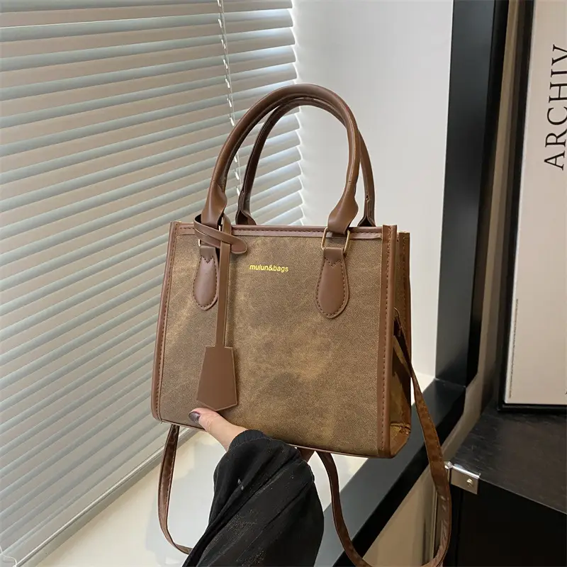 Women's 2024 New Summer Crossbody Shoulder Bag Brown Grey - Image 3