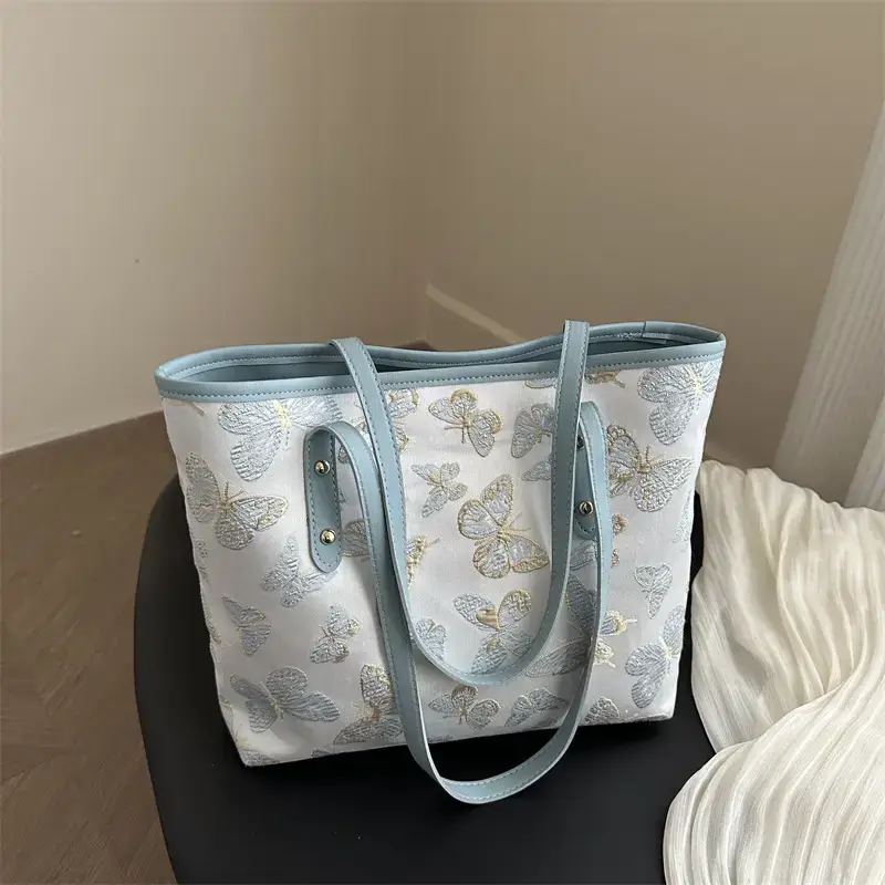 2026 Summer Tote Bag Women Hanfu Style Jacquard Fabric - Image 8