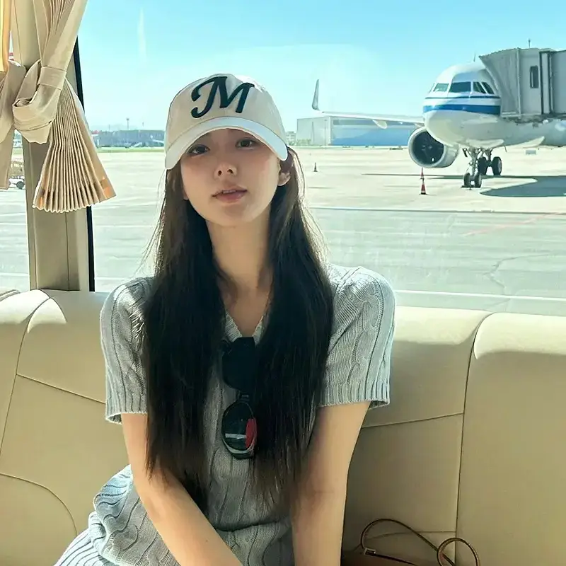 Pink M Letter Baseball Cap for Kids Summer - Image 8