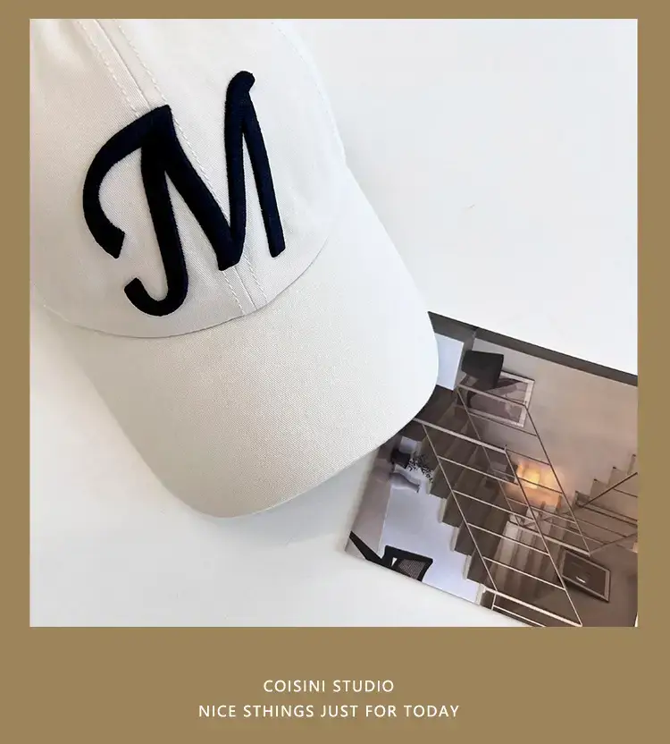 Pink M Letter Baseball Cap for Kids Summer — feature 18