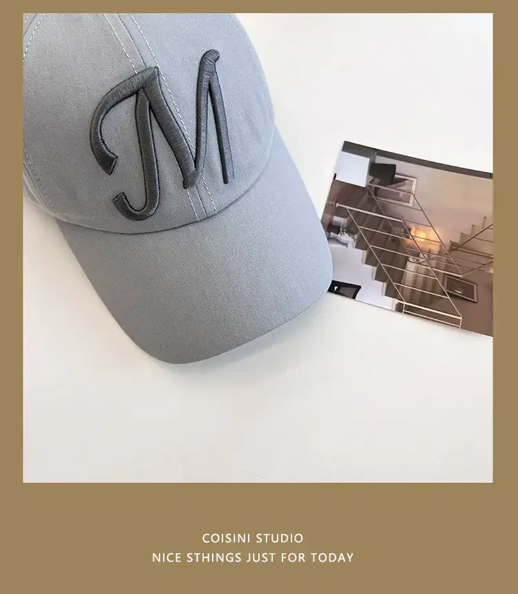 Pink M Letter Baseball Cap for Kids Summer — feature 24