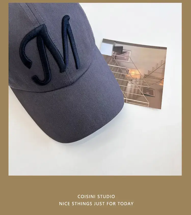 Pink M Letter Baseball Cap for Kids Summer — feature 26