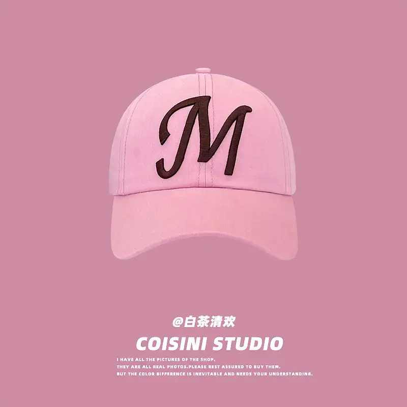 Pink M Letter Baseball Cap for Kids Summer - Image 2