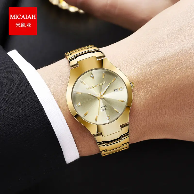 Micaiah Rose Gold Unisex Quartz Watch with Calendar