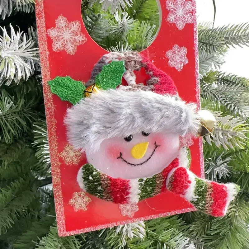 Santa Claus Snowman Christmas Door Handle Decoration — feature 7