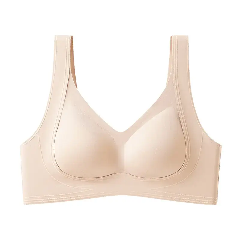 Fixed Cup Rimless Bra Women's Traceless Anti-Sagging Comfort - Image 11