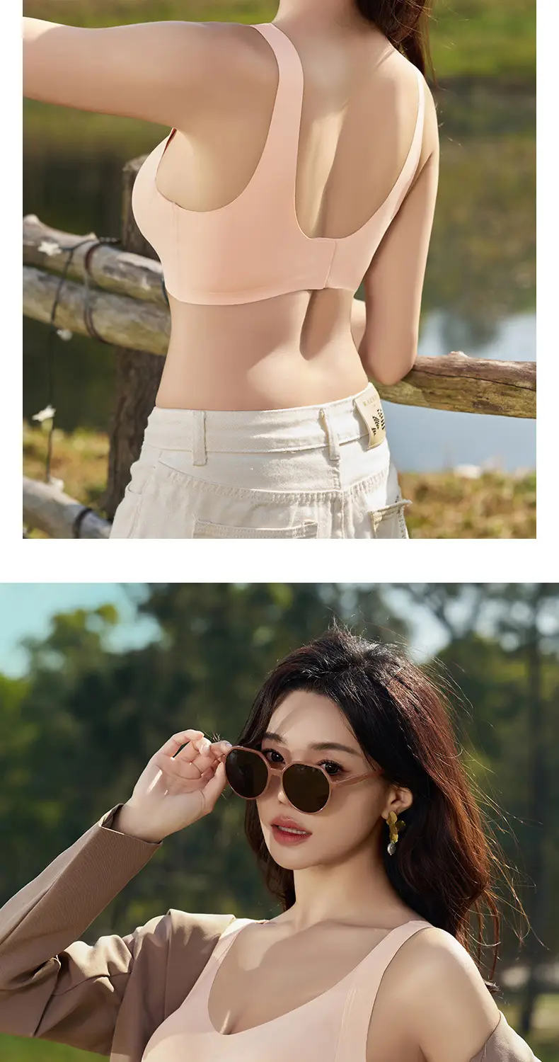 Fixed Cup Rimless Bra Women's Traceless Anti-Sagging Comfort — feature 20
