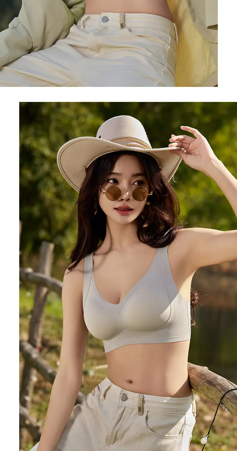 Fixed Cup Rimless Bra Women's Traceless Anti-Sagging Comfort — feature 22