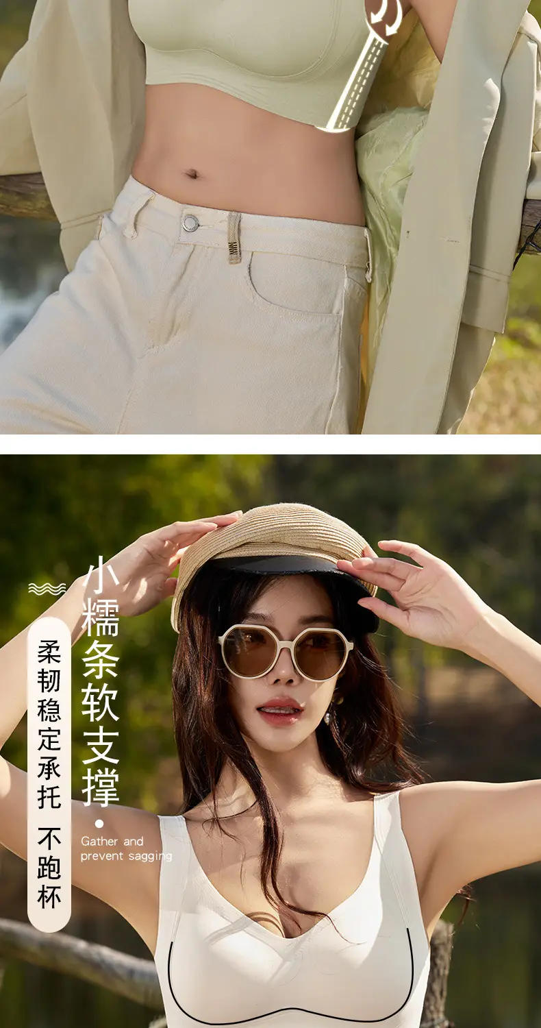 Fixed Cup Rimless Bra Women's Traceless Anti-Sagging Comfort — feature 8