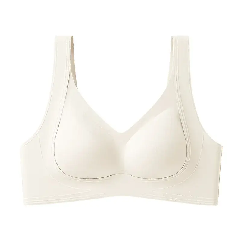 Fixed Cup Rimless Bra Women's Traceless Anti-Sagging Comfort - Image 2