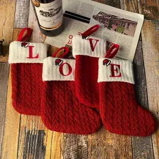2025 Christmas Socks 3D Cartoon Velvet Linen Gift Bag — feature 15