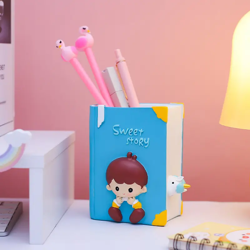 Cute Cartoon Pen Holder for Girls & Students — feature 5