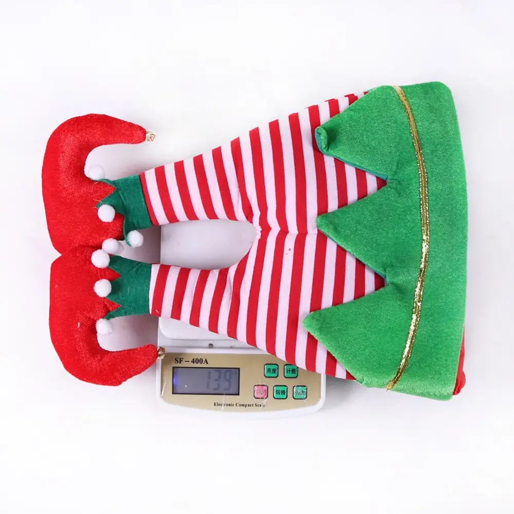 Santa Red Velvet Christmas Hat with Star Embellishment — feature 14