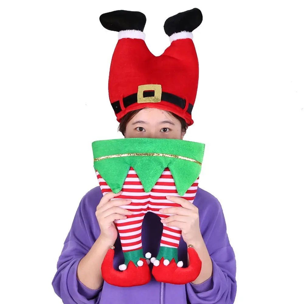 Santa Red Velvet Christmas Hat with Star Embellishment — feature 6