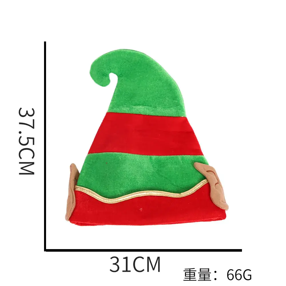 Santa Red Velvet Christmas Hat with Star Embellishment - Image 3