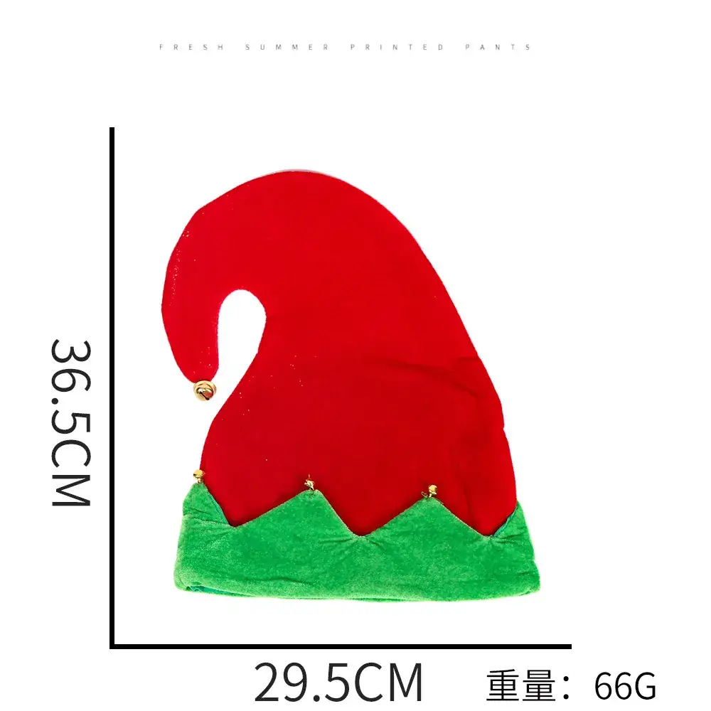 Santa Red Velvet Christmas Hat with Star Embellishment - Image 4