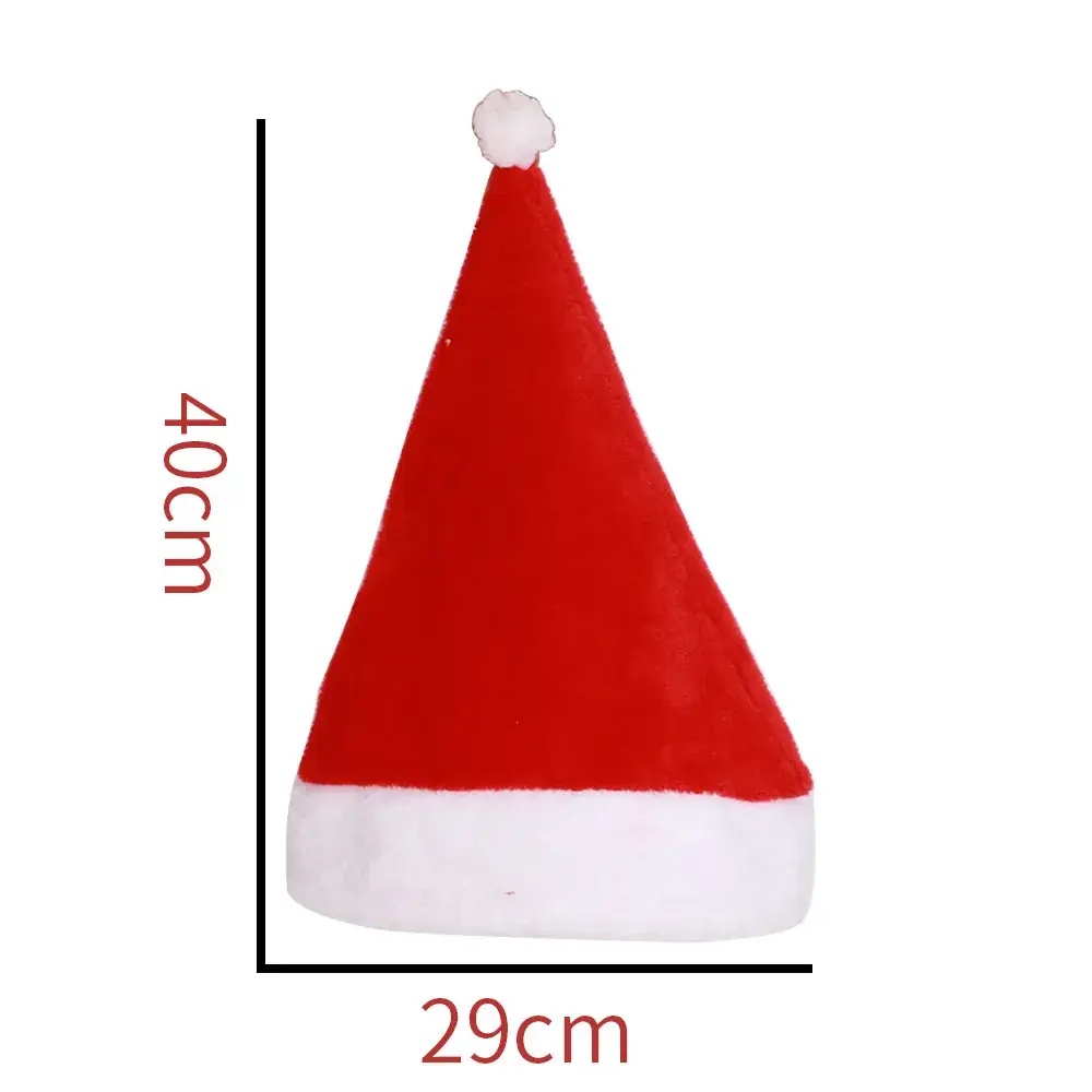 Santa Red Velvet Christmas Hat with Star Embellishment - Image 6