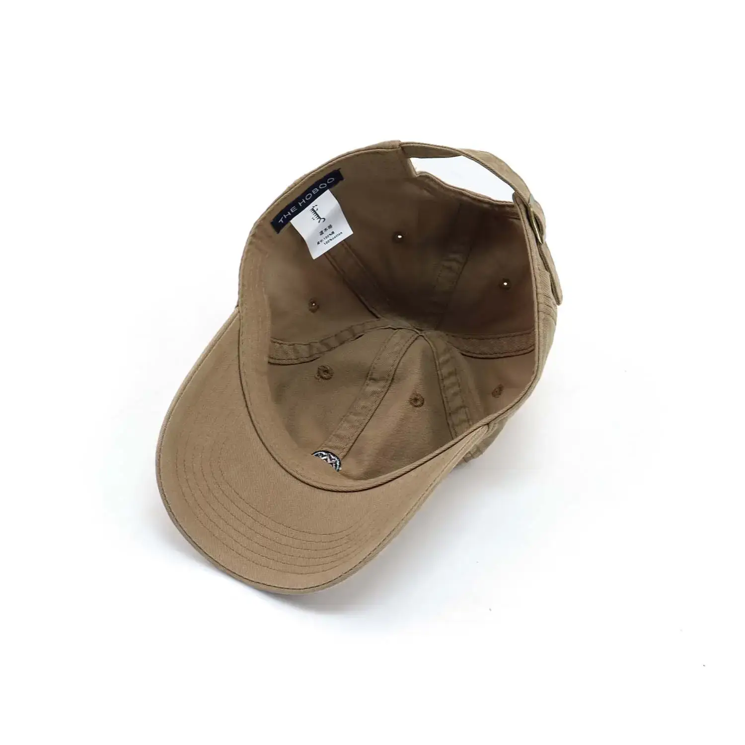 Men's Brown Cotton Baseball Cap with Sunshade - Image 8