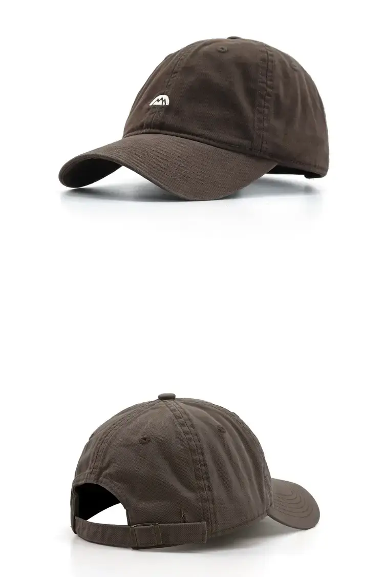 Men's Brown Cotton Baseball Cap with Sunshade — feature 6