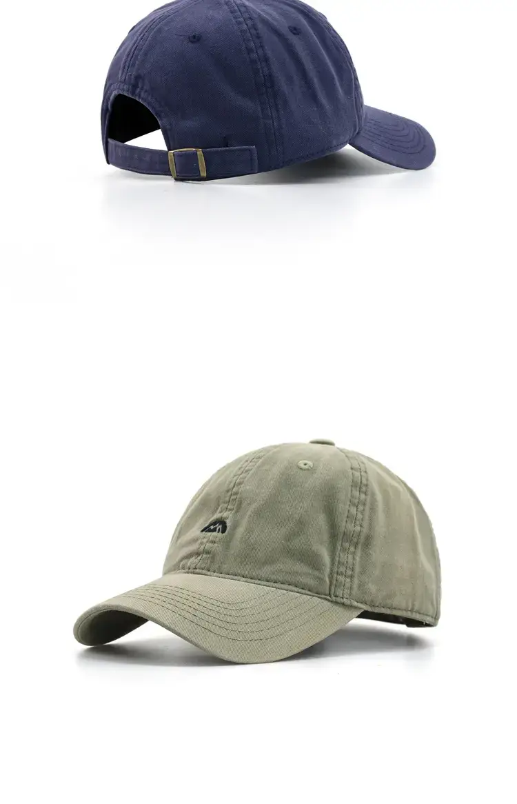 Men's Brown Cotton Baseball Cap with Sunshade — feature 8