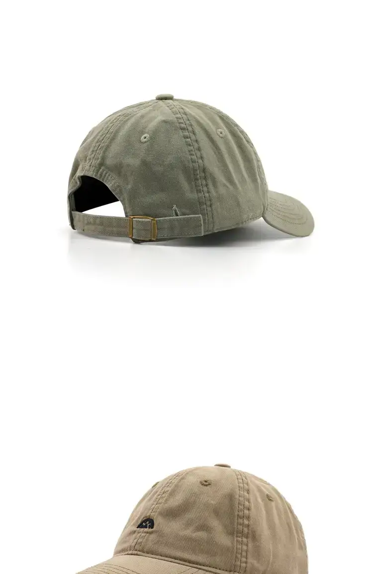 Men's Brown Cotton Baseball Cap with Sunshade — feature 9