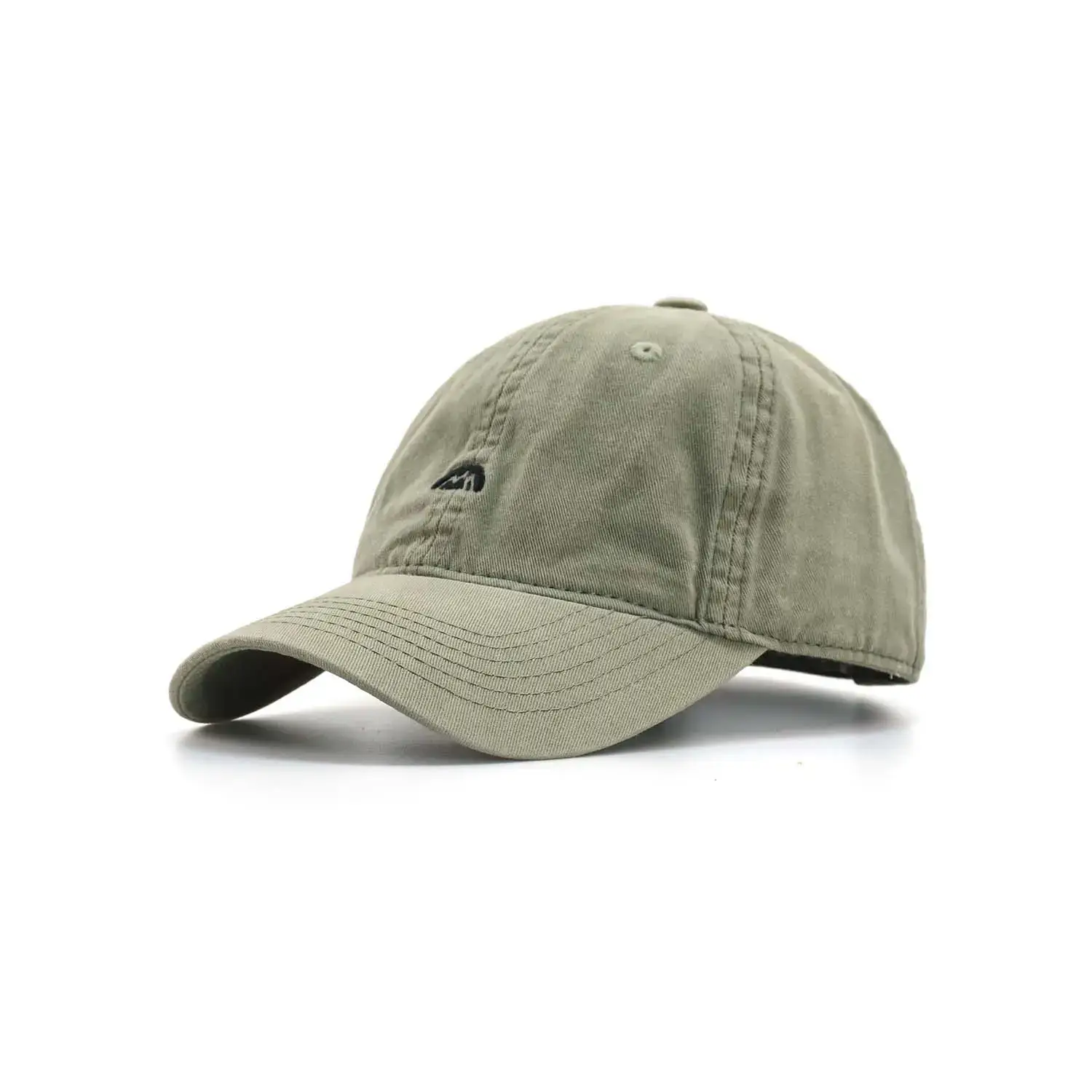 Men's Brown Cotton Baseball Cap with Sunshade - Image 2