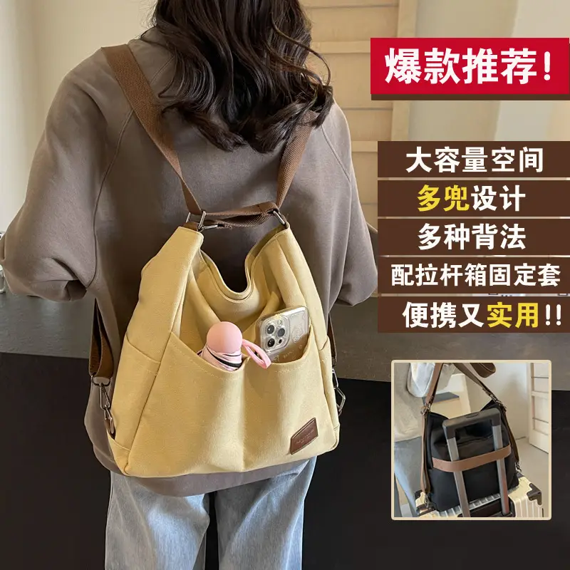 Women Canvas Tote Bag Large Capacity Summer 2026 - Image 5