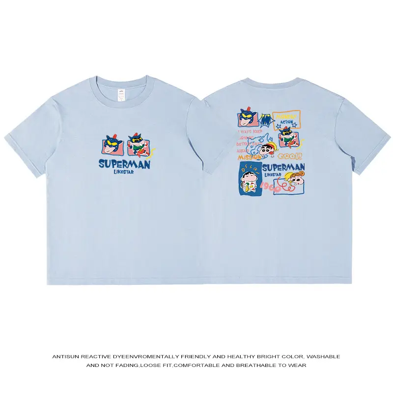 Men Japanese Style Cotton T-Shirt Navy Blue 2024 - Image 3