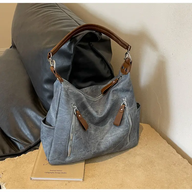 Women's Grey Crossbody Tote Bag Large Capacity 2024 — feature 17