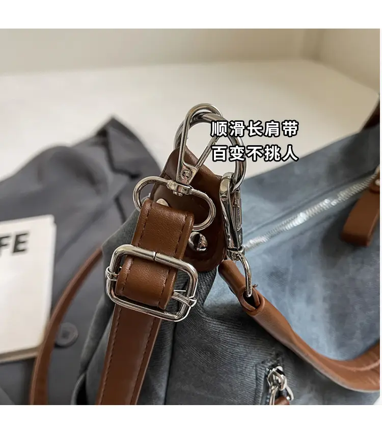 Women's Grey Crossbody Tote Bag Large Capacity 2024 — feature 7